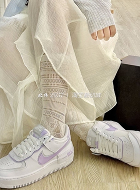 耐克/Nike Air Force 1 白紫女子空军经典复古休闲板鞋FN6335-102