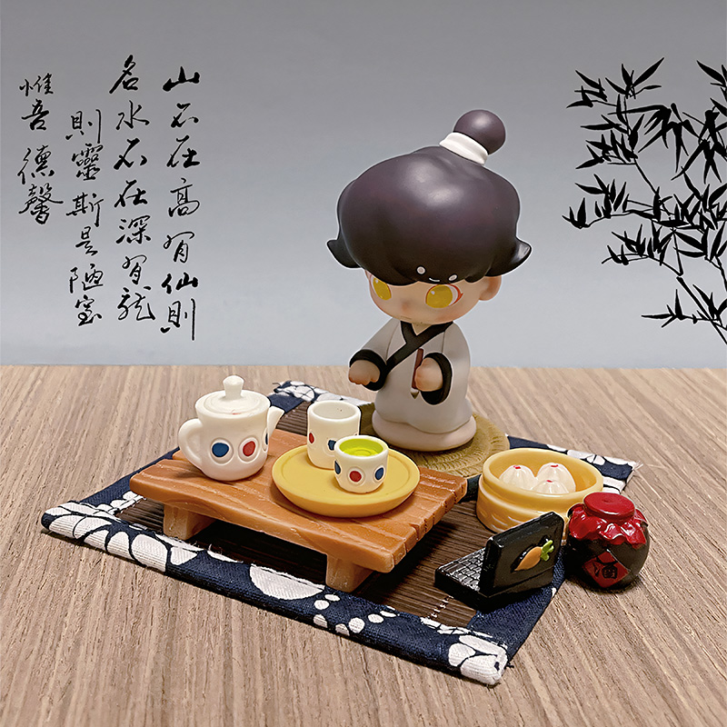 泡玛特古风场景展示盒配件