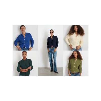 纽约高端AM休闲提花高圆领开衫