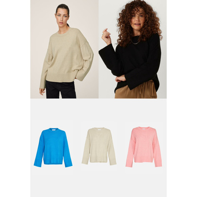 丹麦极简MC极简圆领罗纹针织衫