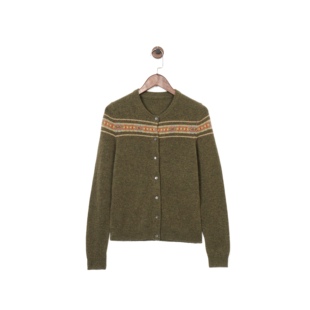 贸易公司样衣 女款 100%羊毛 花卉嵌花/刺绣圆领针织开衫 六款