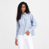 纽约轻奢R&B 295$ Florian 女款 Cropped宽松条纹衬衫