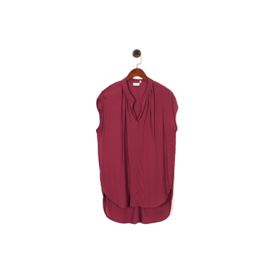 美系安家AP红色亨利分领无袖衬衫