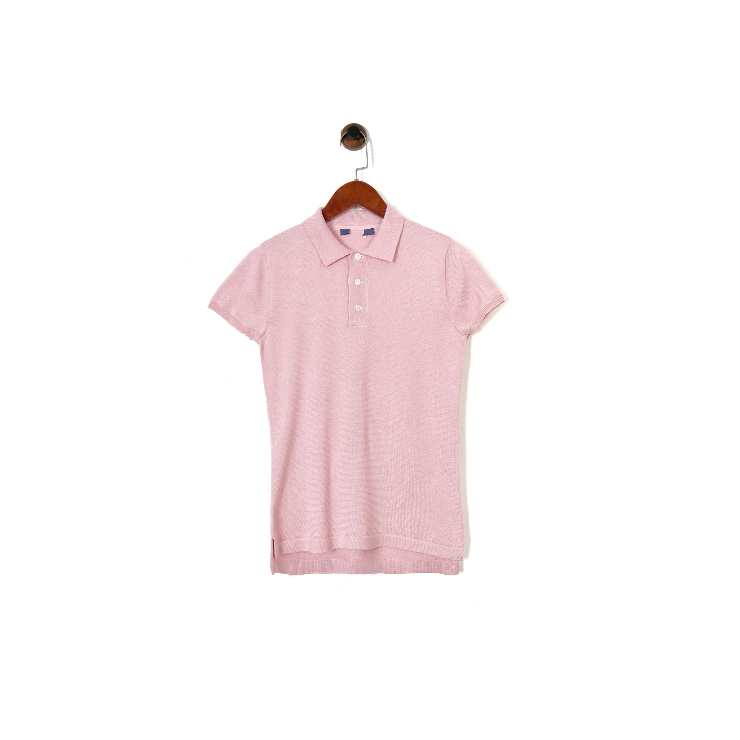 美系经典R 女款 棉质 粉色翻领纽扣短袖针织Polo衫,女装/女士精品,POLO衫,淘宝优惠券,粉丝福利购,淘宝优惠卷