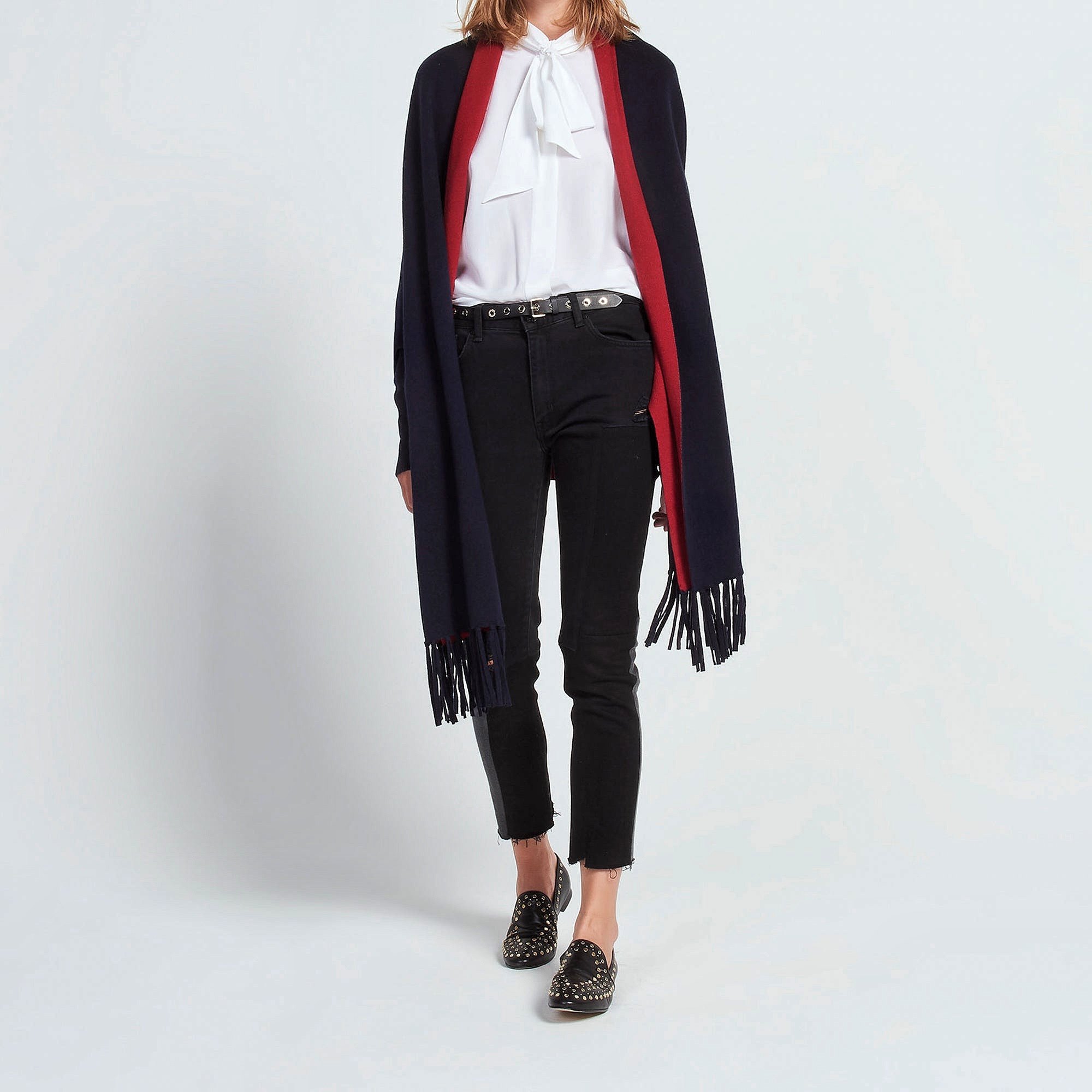 巴黎典雅SD 女款 羊毛混纺双面流苏披肩针织开衫毛衣外套,女装/女士精品,毛针织衫,淘宝优惠券,粉丝福利购,淘宝优惠卷