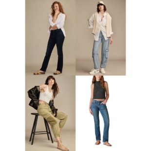 curvy休闲靴形 sweet 直筒 工装 美系中产复古单宁LB女款 裤 cargo