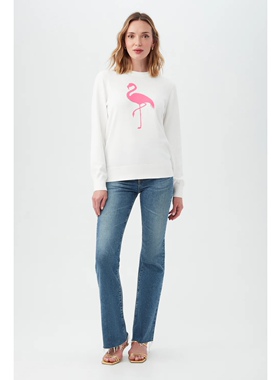 加州复古色彩TT 女款 $228 Old Fashioned白色火烈鸟圆领针织衫