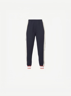 澳洲休闲运动TH* UP 棉质 Scandi藏蓝色侧条纹松紧毛圈慢跑束脚裤