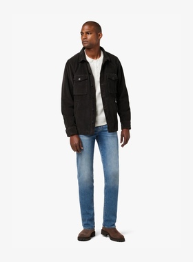 洛杉矶轻奢j*e's 男款  BRIXTON蓝色水洗中腰修身直筒牛仔裤