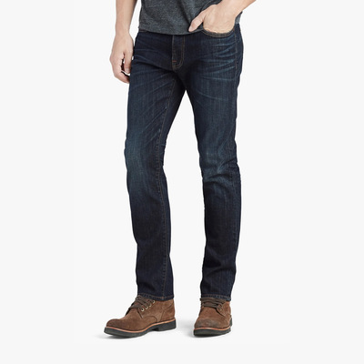 美系中产LB410复古蓝色直筒裤