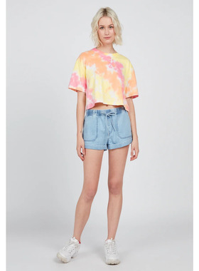 加州街头运动volc*m 女款 棉质 GALACTIC扎染圆领T恤 两色