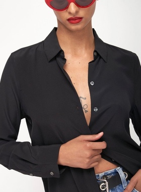 巴黎设计师EQ 女款 经典翻领长袖丝绸衬衫 合集