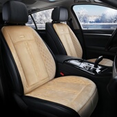 汽车加热坐垫冬季 毛绒座垫12V24V制热 单双座椅车载电加热改装