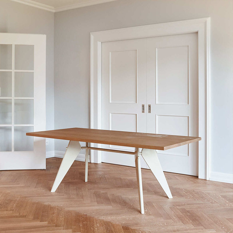 Vitra实木餐桌EM Table工作桌设计款北欧方形现代简约吃饭桌长桌图片