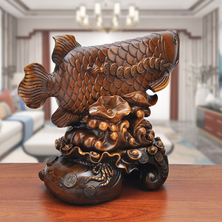 招财金龙鱼工艺品摆件家居客厅办公室装饰品乔迁开业礼品工厂