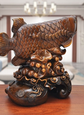 招财金龙鱼工艺品摆件家居客厅办公室装饰品乔迁开业礼品工厂