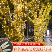 LED超亮高防水加粗加大闪灯串灯满天星灌胶灯装 饰街道绕树亮化灯