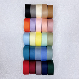 ins2.5素色哑光缎带棉带双面涤棉丝带蝴蝶结DIY材料儿童发夹发饰