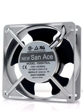 109S075UL 100V 18/16W全新日本三洋SANYO120*120*38进口风机