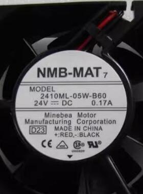 全新美蓓亚NMB 2410ML-05W-B60 6025 DC24V 0.17A 变频器散热风扇