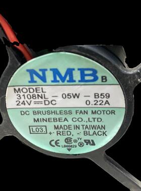 NMB 3108NL-05W-B59 DC24V 0.22A 8020 8cm变频器散热风扇