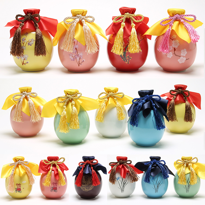 厂家500ml窖藏桃花醉土陶酒瓶