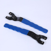 大小可调角磨机扳手 高碳钢单头扳手精品 沾塑柄防护角磨机扳手