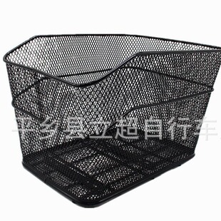 厂家直供自行车后置车筐后座加大宠物筐菜筐网篮学生书包篮外卖筐