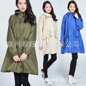 大口袋款 韩版 连体雨衣雨披时尚 风衣式 可爱雨衣女户外成人女士时尚