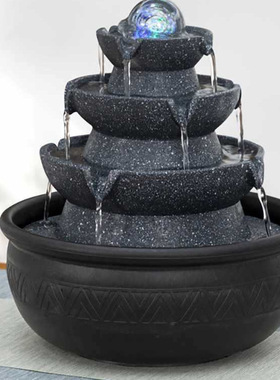 八方来财风水轮流水喷泉摆件循环水办公桌装饰客厅桌面风水球