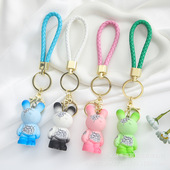 创意萌趣创意碎石图钥匙圈钥匙扣 饰挂饰挂件 卡通立体可爱书包装