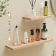 实木新中式 置物架铝合金浴室洗手卫生间收纳墙上壁挂卫生间托盘