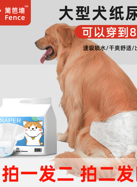 中大型犬金毛大狗狗宠物纸尿裤月经生理裤公母狗尿不湿防屎尿交配