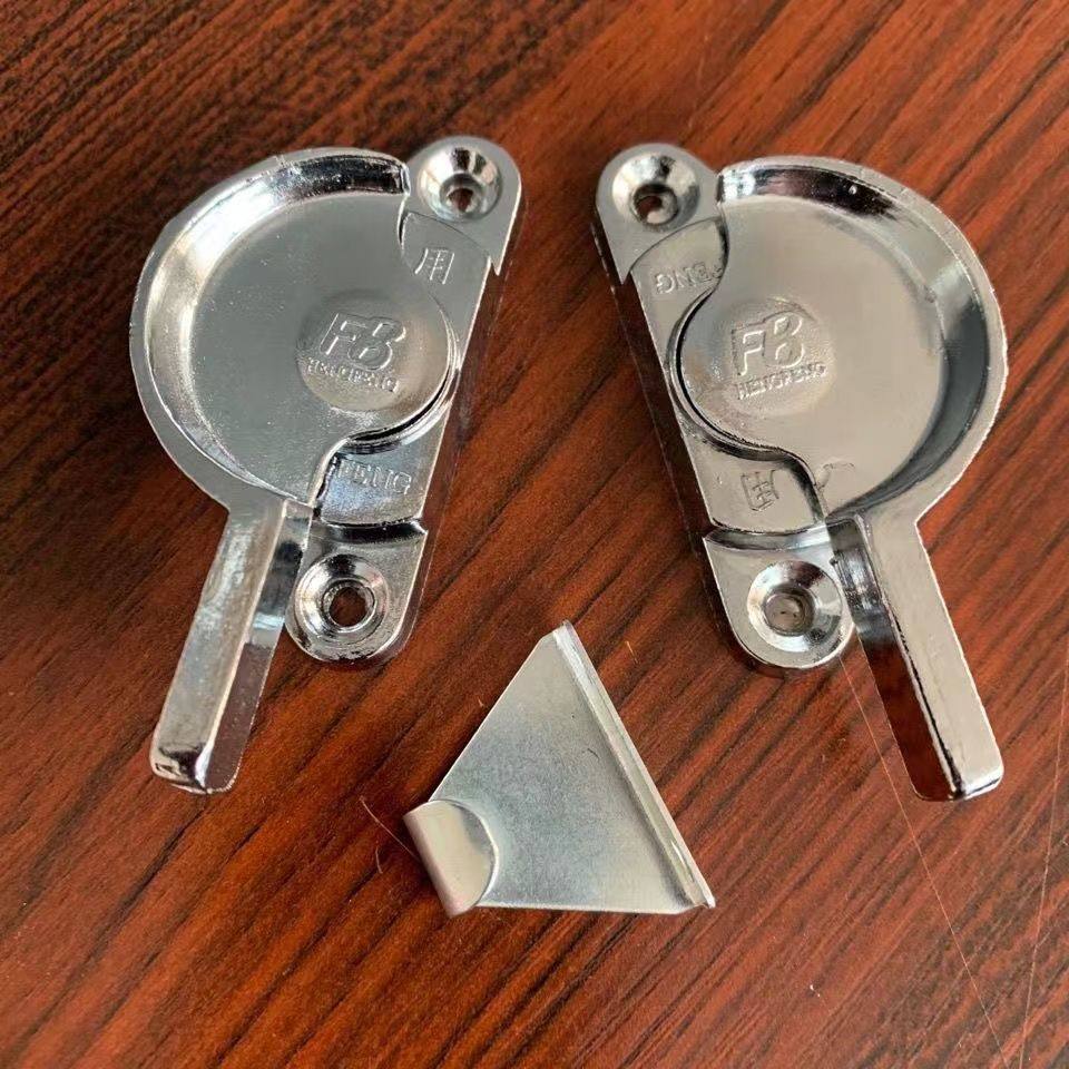 窗锁老式铝合金门窗月牙锁塑钢窗锁扣移门窗户钩平移推拉配件