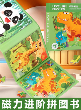 儿童磁力拼图3到6岁宝宝磁性益智玩具2-3幼儿蒙氏男孩1女孩三积木