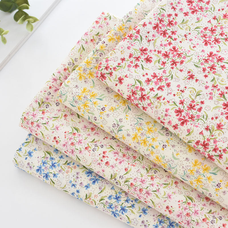 日本进口田园碎花布纯棉花卉印花布小林出品童装娃衣DIY手工面料