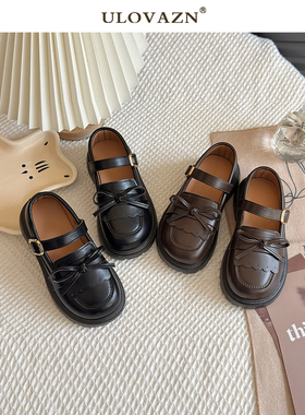 日本Ulovazn童鞋~女童公主鞋洋气宝宝单鞋时尚防滑软底儿童小皮鞋