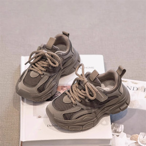 法国Uamtor女童运动鞋网面儿童老爹鞋女孩2026春秋季新款透气网鞋