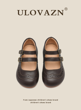 日本Ulovazn童鞋~女童公主鞋2025新款宝宝单鞋洋气百搭儿童小皮鞋