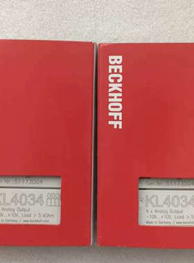 议价倍福模块KL4034 原装未使用正品现货 顺丰包邮 欢迎订货