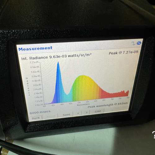 Spectrascan PR655色谱仪色彩，开机