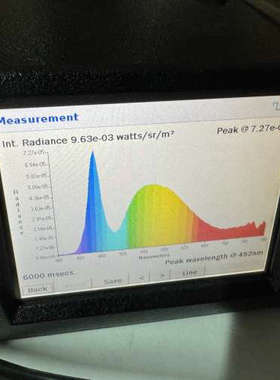 Spectrascan PR655色谱仪色彩，开机