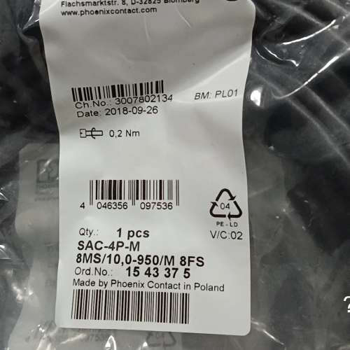 议价菲尼克斯SAC-4P-M 8MS/10,0-950/M 8F