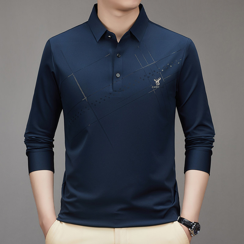 2023春秋季男士翻领休闲POLO衫