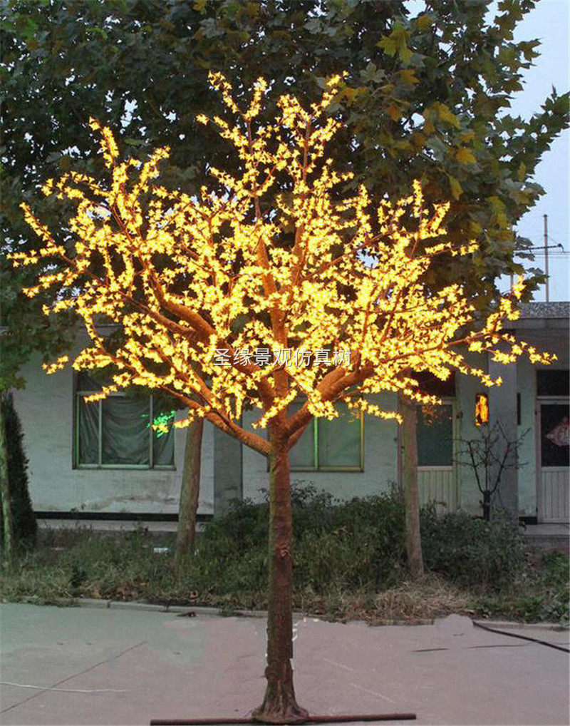 led发光树节日彩灯led仿真树灯草坪灯装饰灯樱花树灯花园灯庭院灯