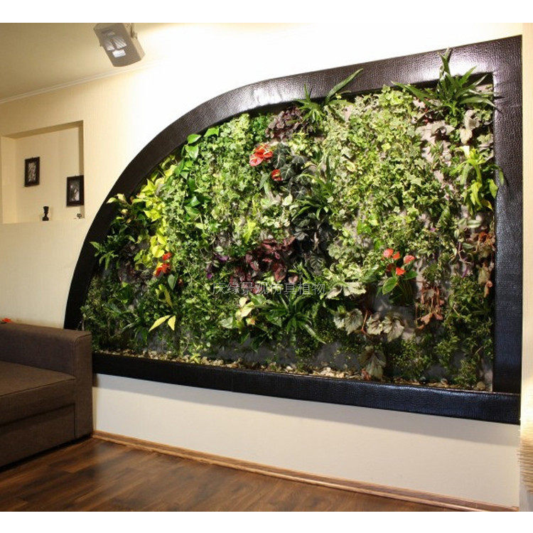仿真绿植墙公司门头墙壁装饰景观美化摆示假花假草人造绿植墙