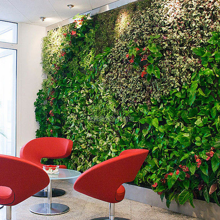 仿真绿植墙公司墙壁景观装饰假草假花酒店墙壁景观人造绿植墙