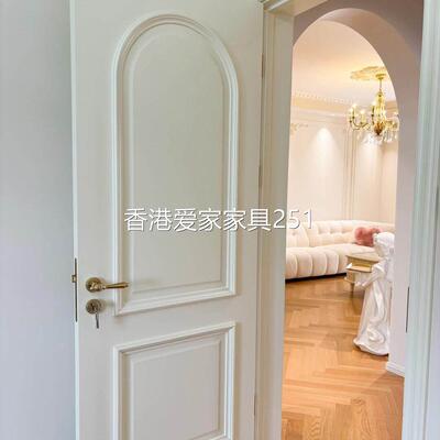 香港包邮包安装法式门覆古实木门卧室房间木门室内定制家庭浴室门