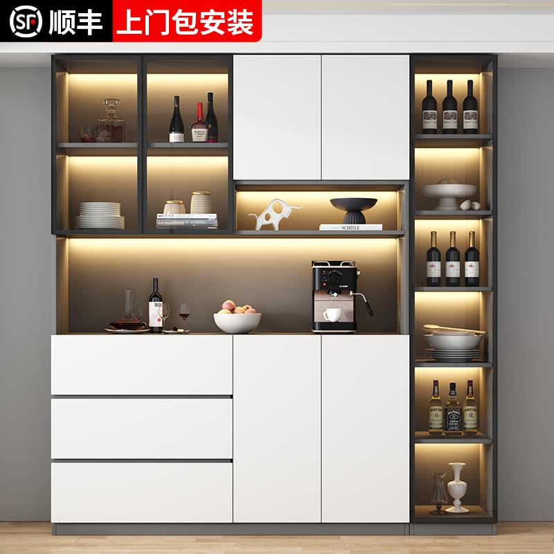 【香港包郵】餐边柜靠墙一体储物柜现代简约轻奢客厅置物收纳柜酒