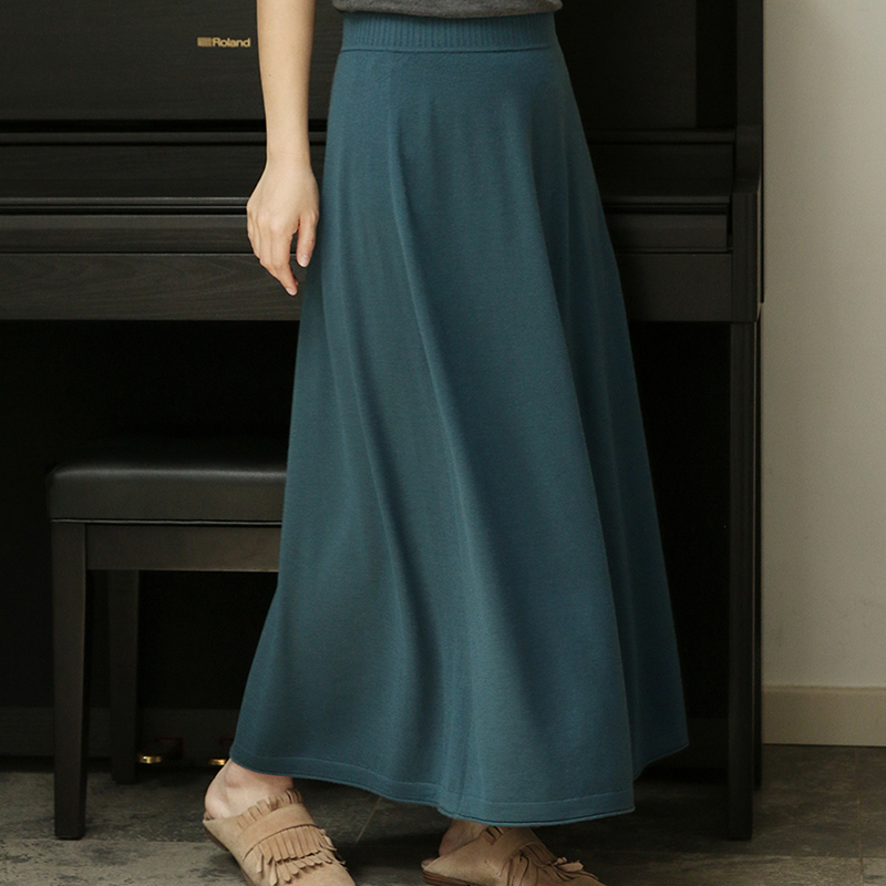 APCSHOP长裙A字通勤针织半身裙